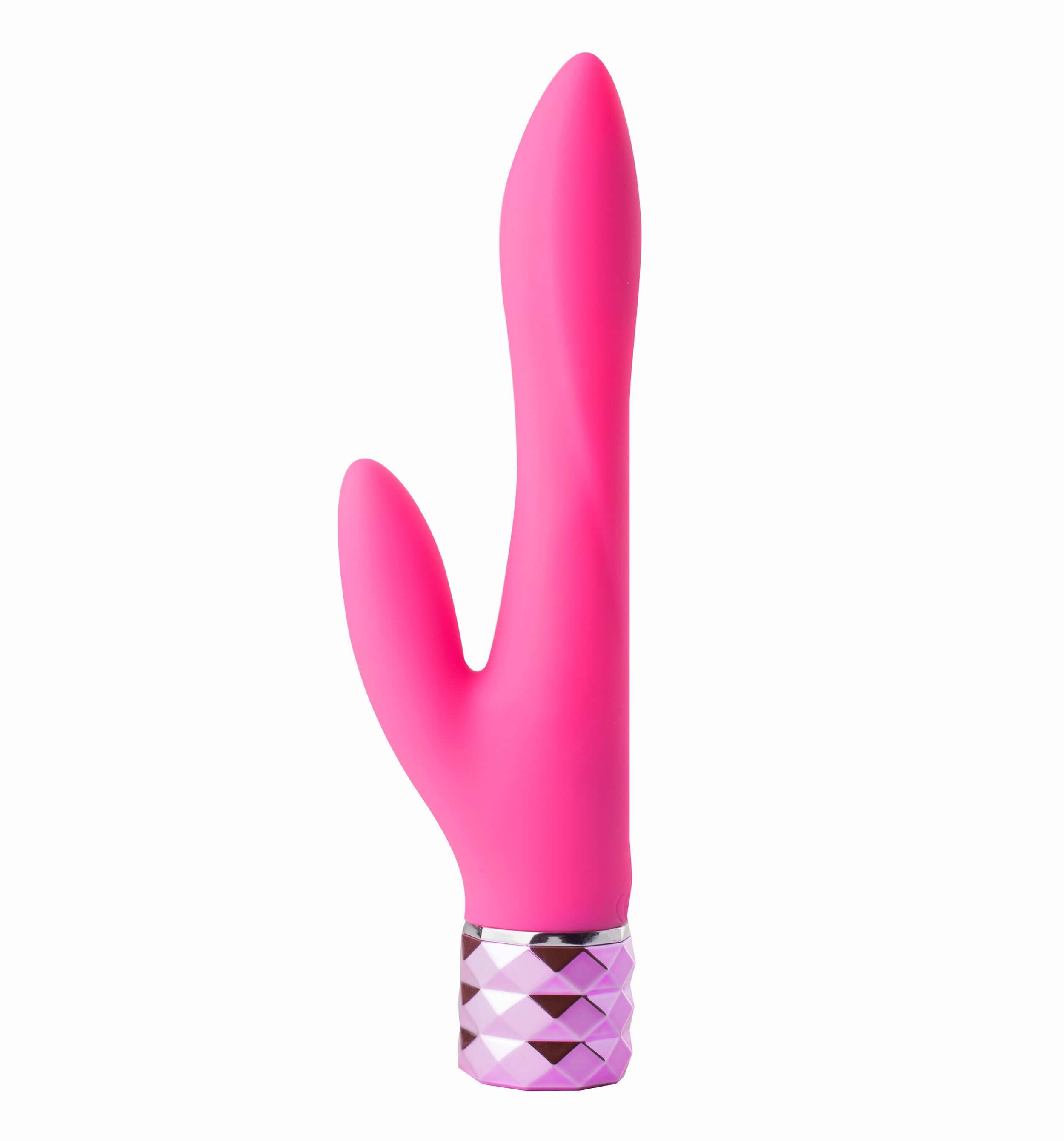 Victoria Crystal Gem Dual Vibrator - Pink-3