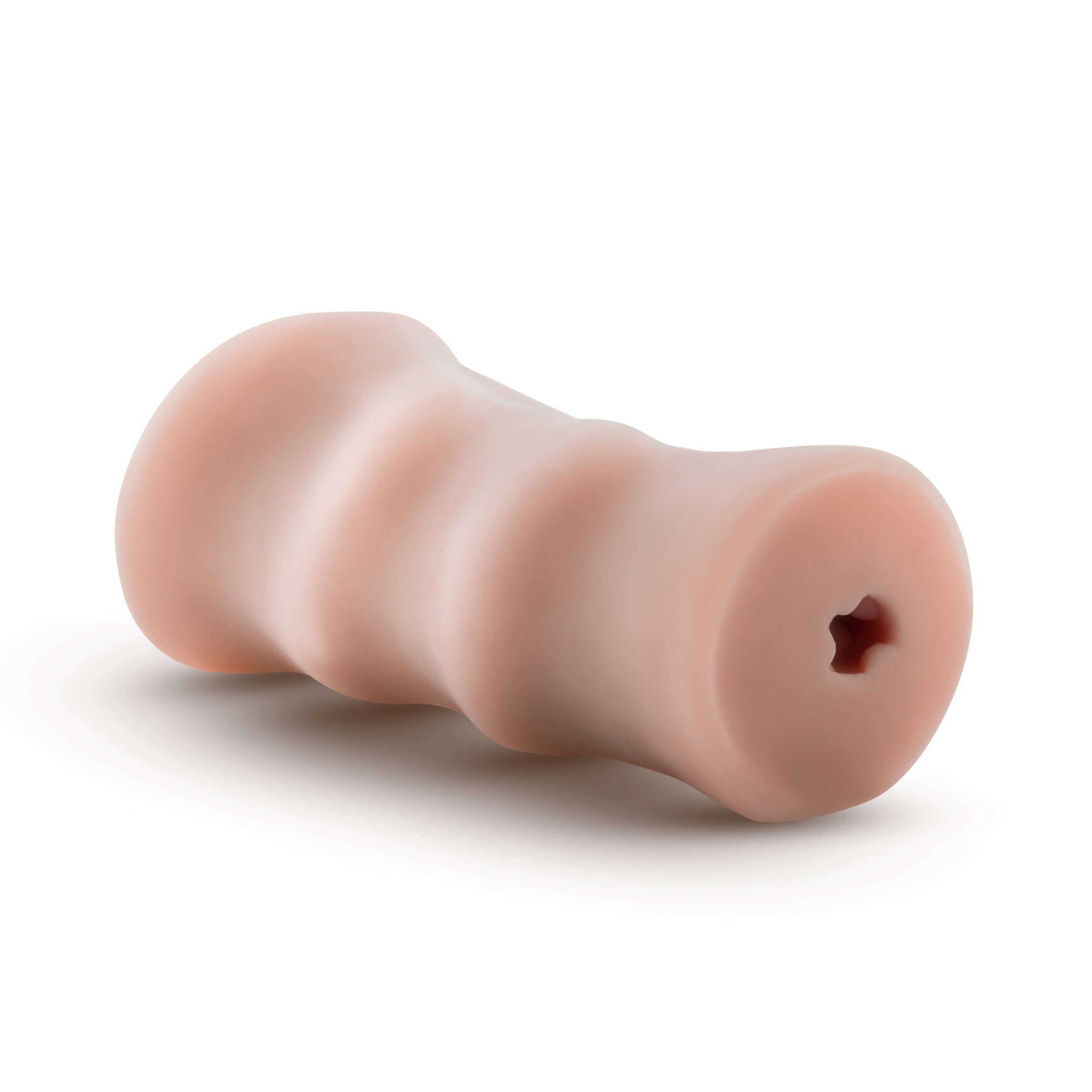 Ultra-realistic X5 Men stroker in vanilla color, designed for intense sensations and easy cleaning, shown on a white background.