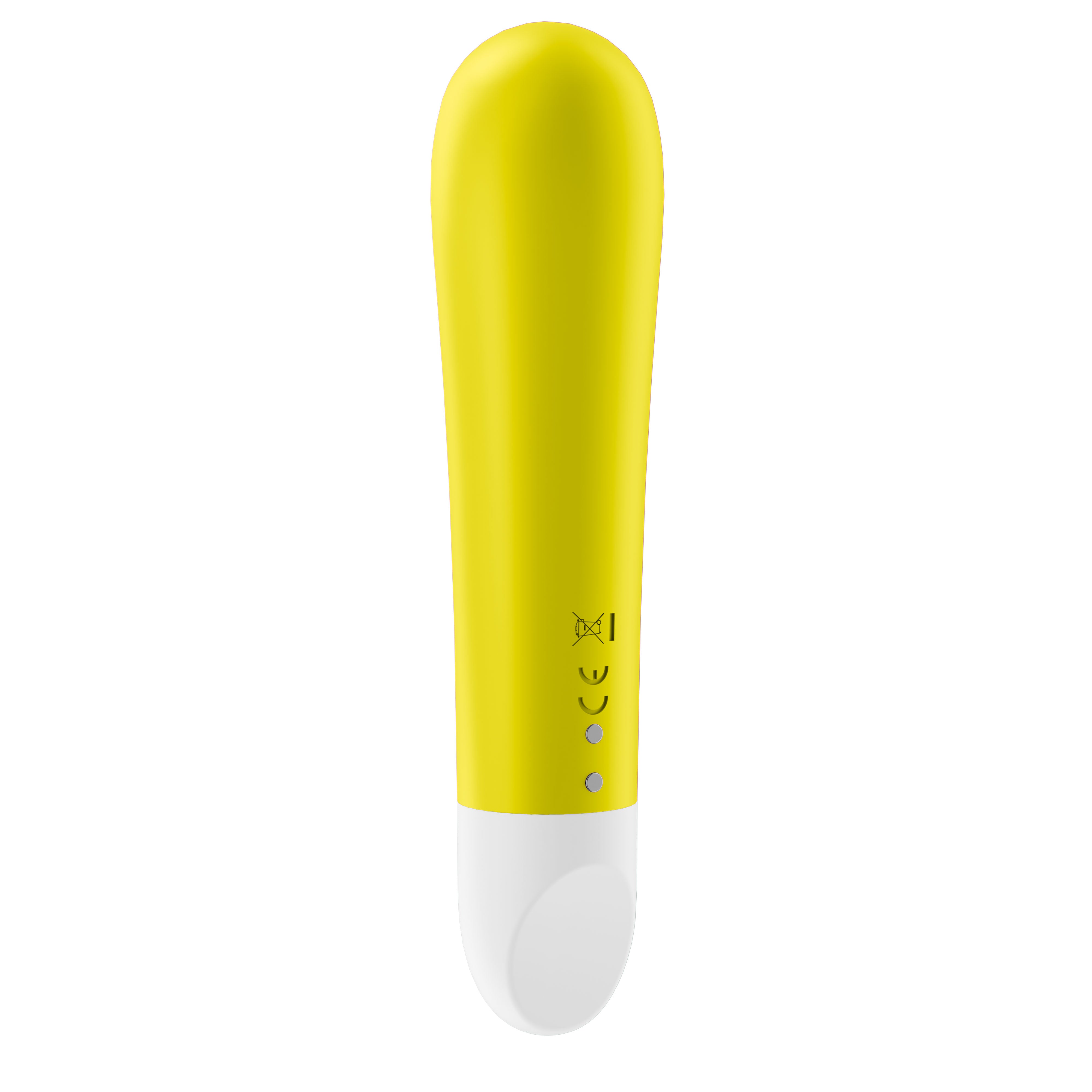 Ultra Power Bullet 1 Yellow vibrator with powerful vibrations and waterproof body-friendly silicone design for intense clitoral stimulation.