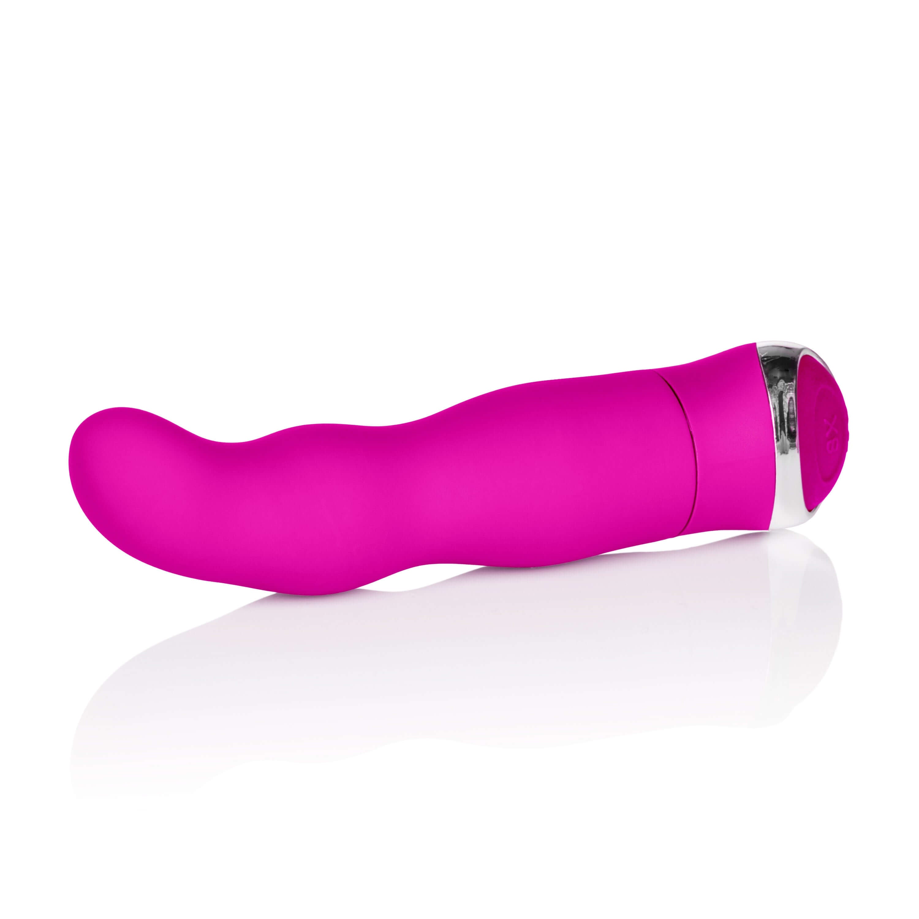 Pink 8 Function Classic Chic Curve Massager with Satin Finish and Easy Button Operation