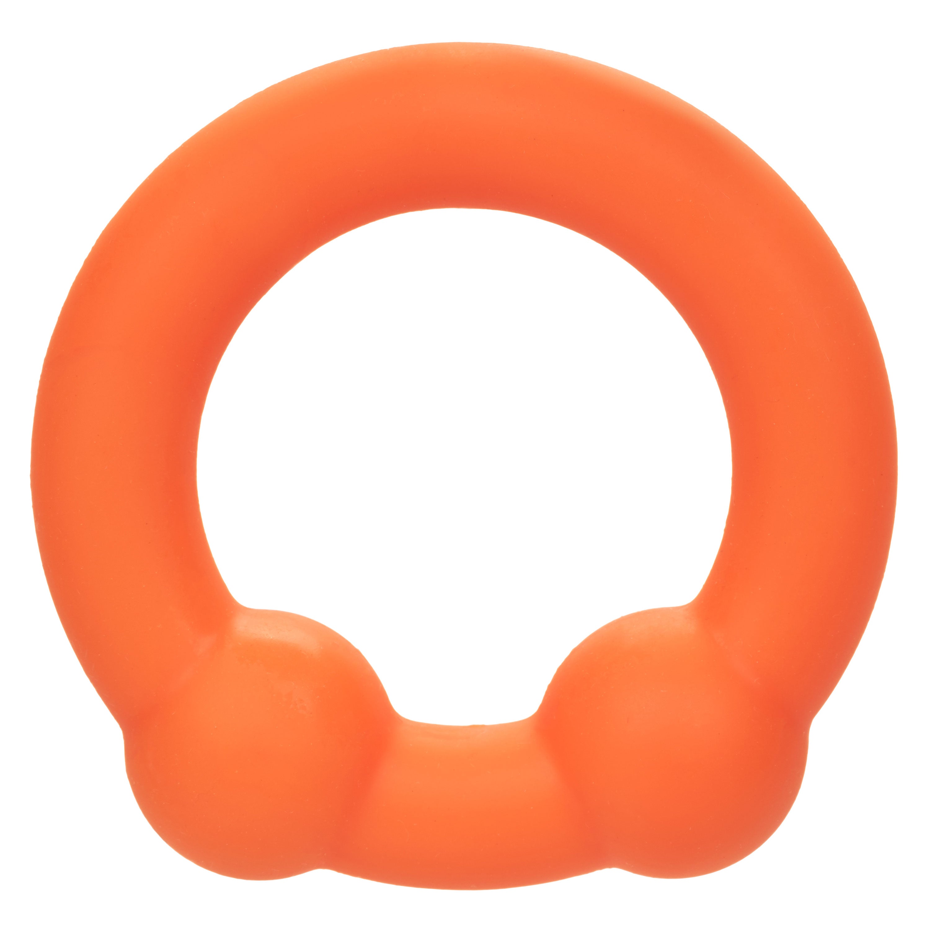 Alpha Liquid Silicone Dual Ball Ring - Orange