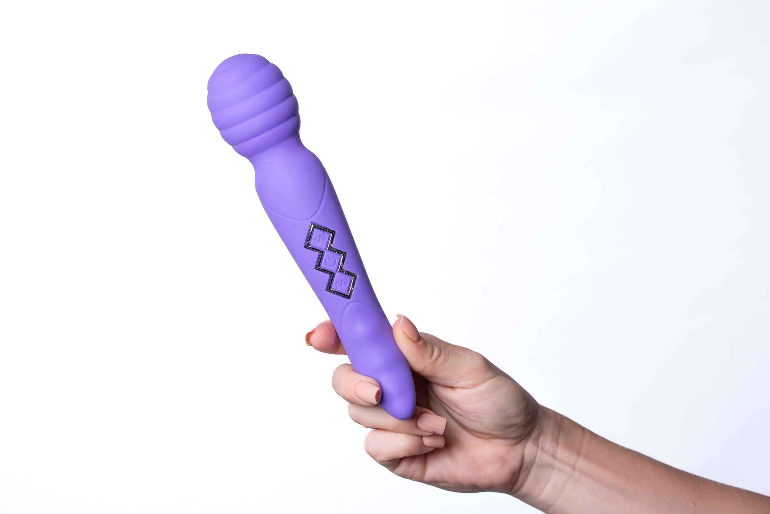 Zoe Twisty Dual Vibrating Pleasure Wand - Purple-2