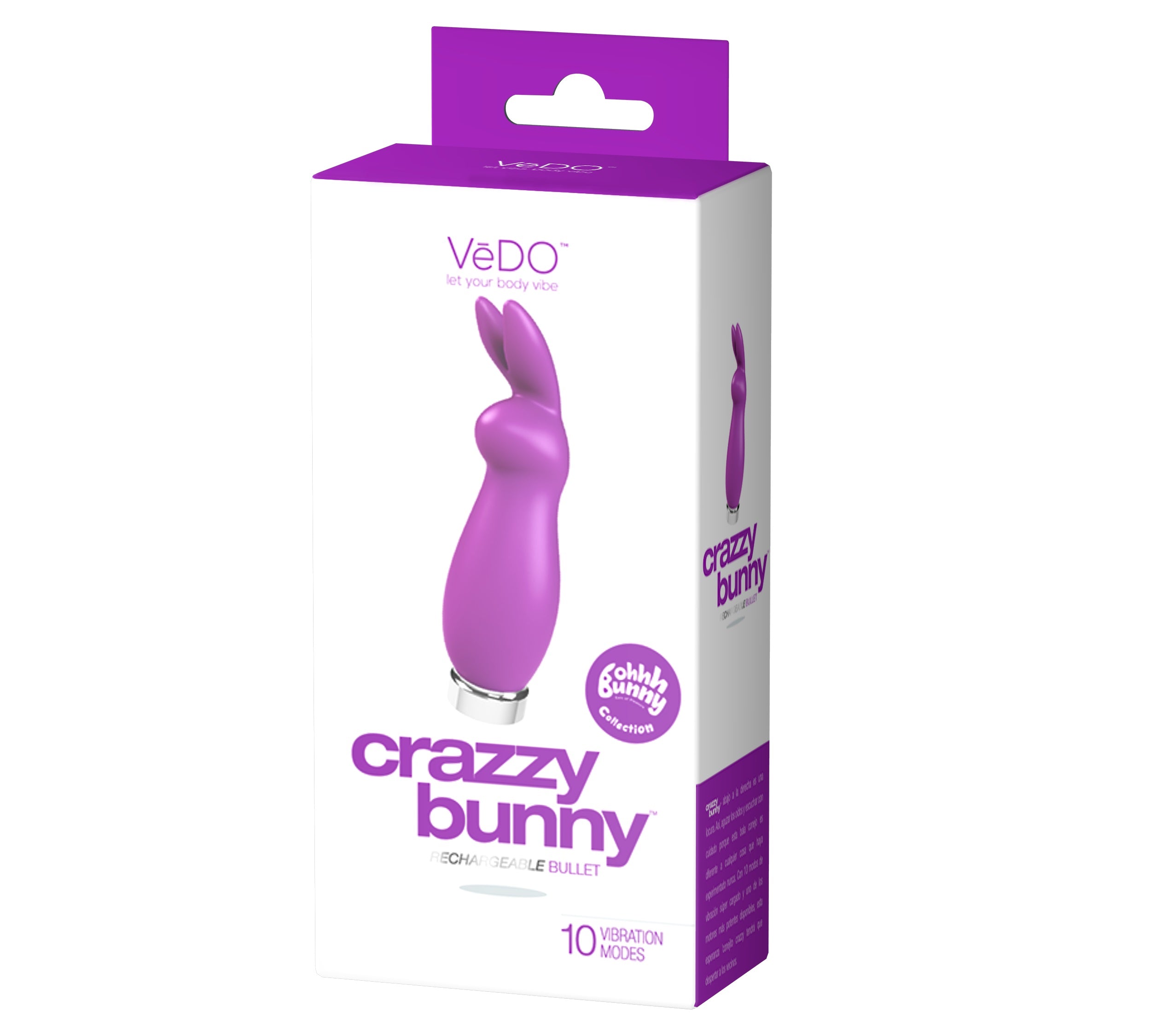 Crazzy Bunny Rechargeable Bullet - Perfectly  Purple