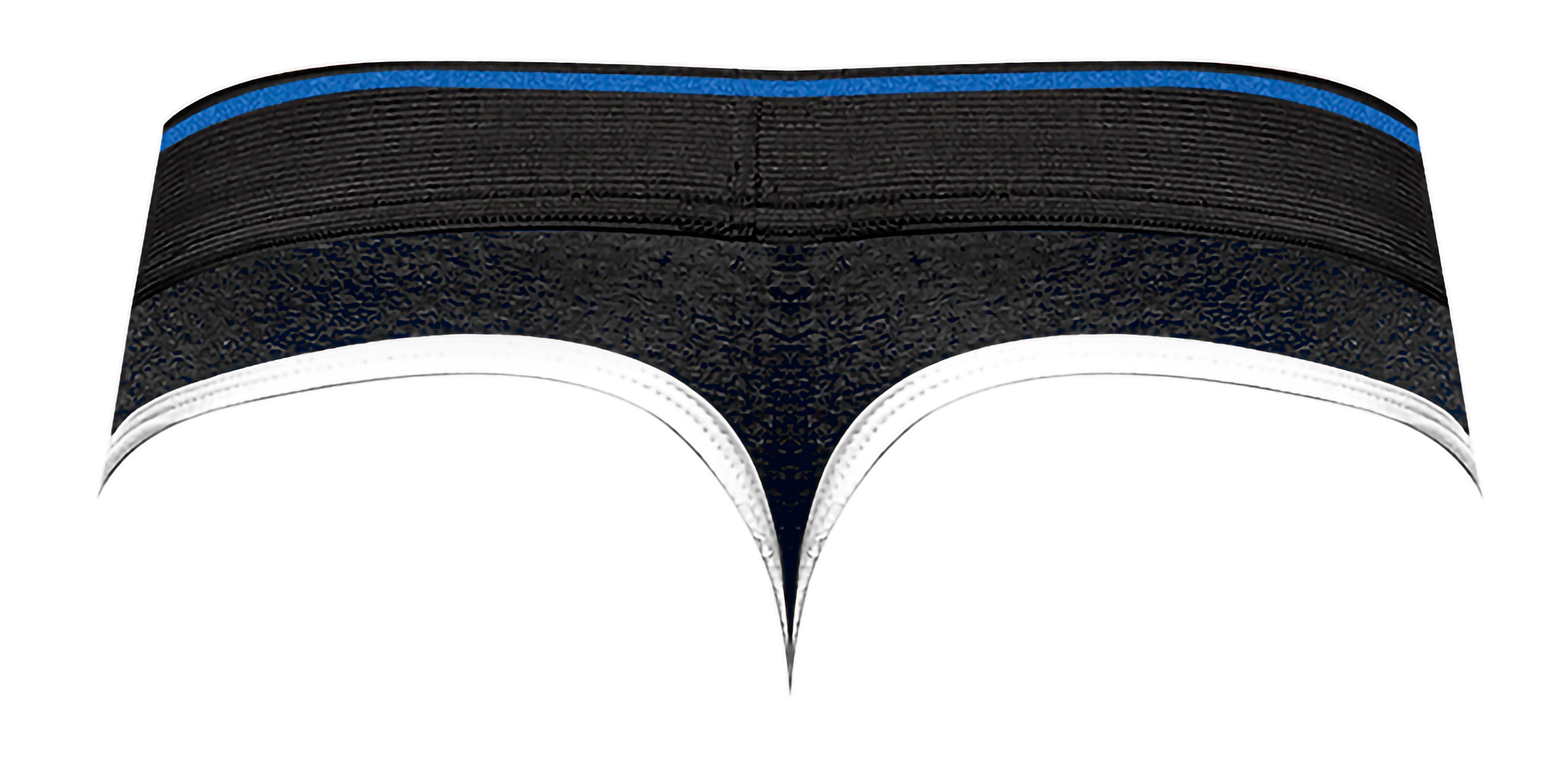 Retro Sport Panel Thong - L/ XL - Black/ Blue