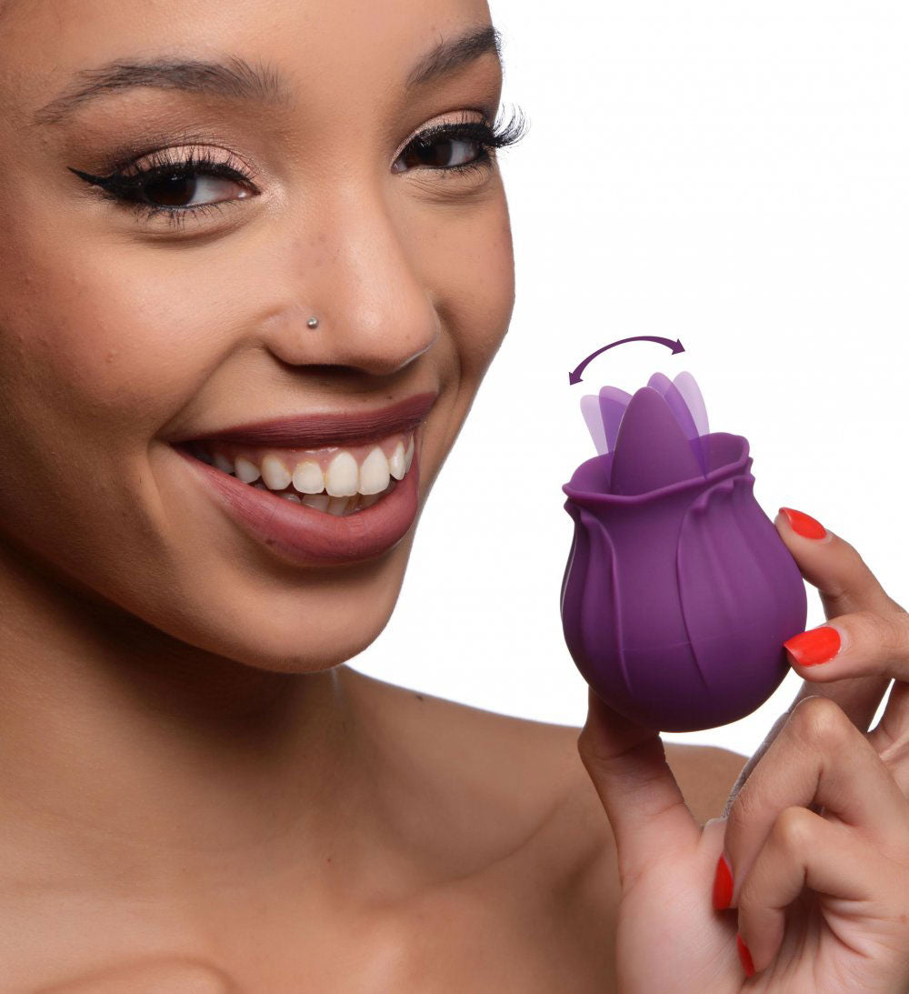 Inmi - Bloomgasm Wild Violet Licking Silicone  Stimulator - Violet