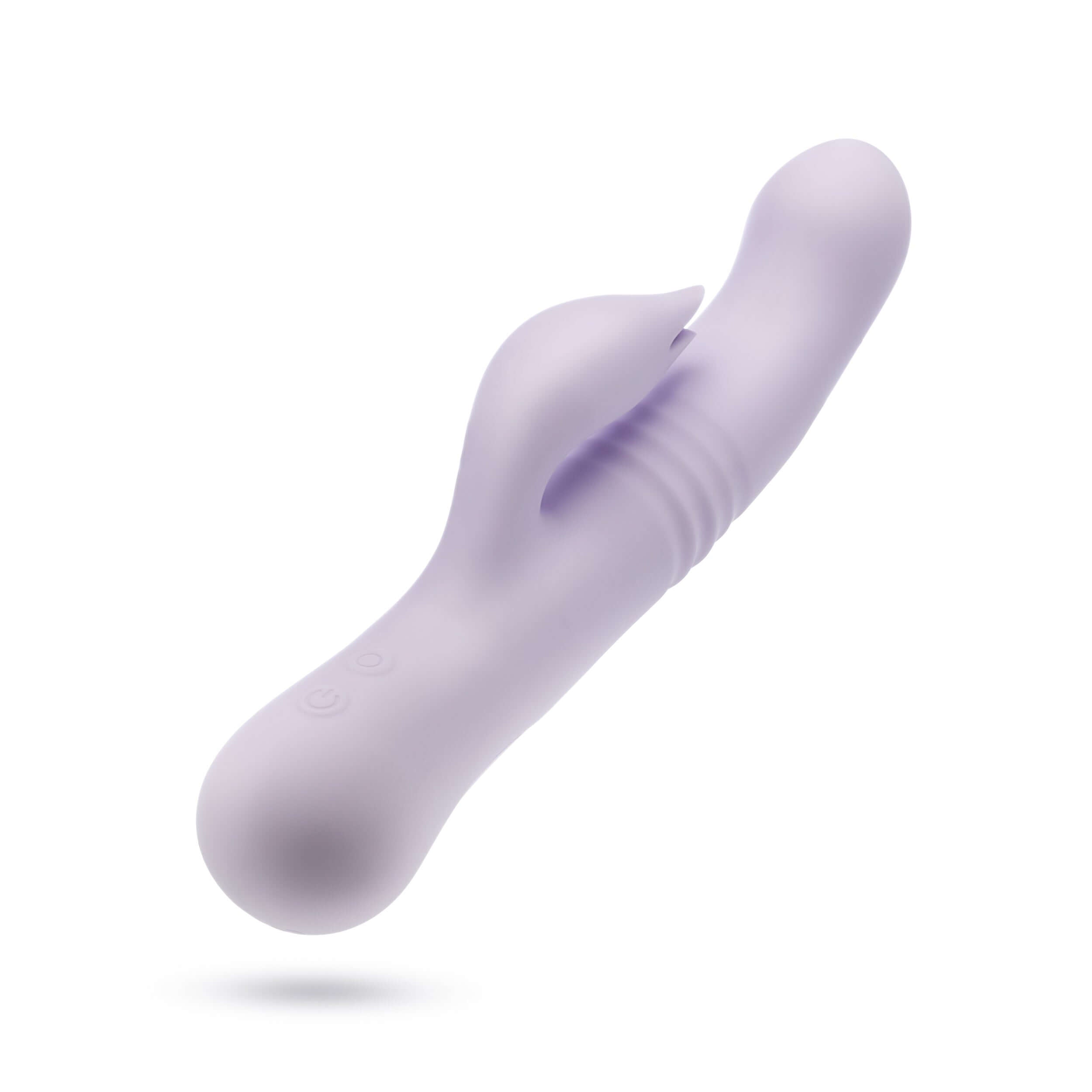 Lavender Rylee Rabbit Vibrator - Dual Stimulator with 10 Thrusting Vibrations for Clitoral and G-spot Sensations