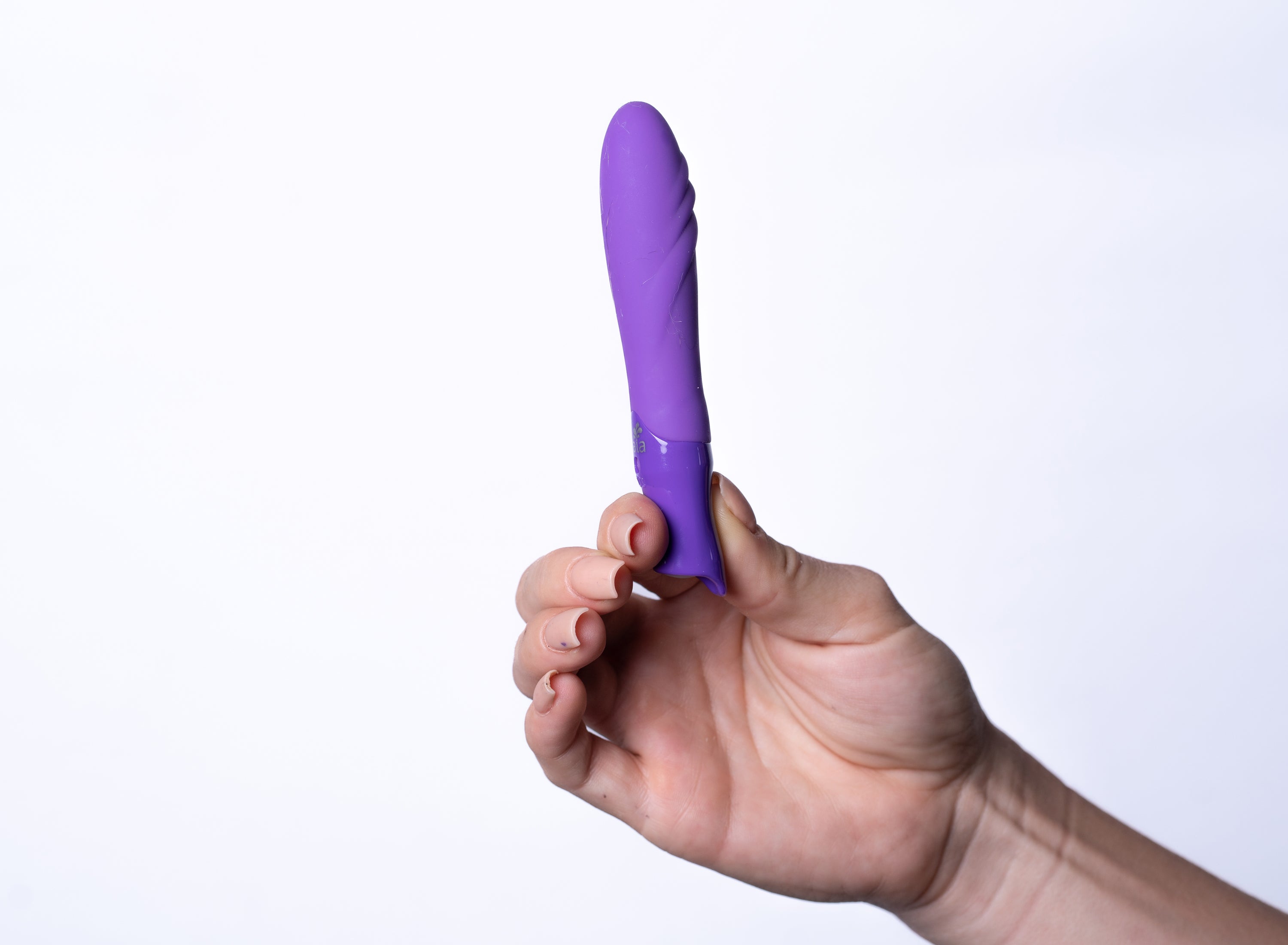 Margo Silicone Textured Bullet Vibrator - Neon  Purple-4