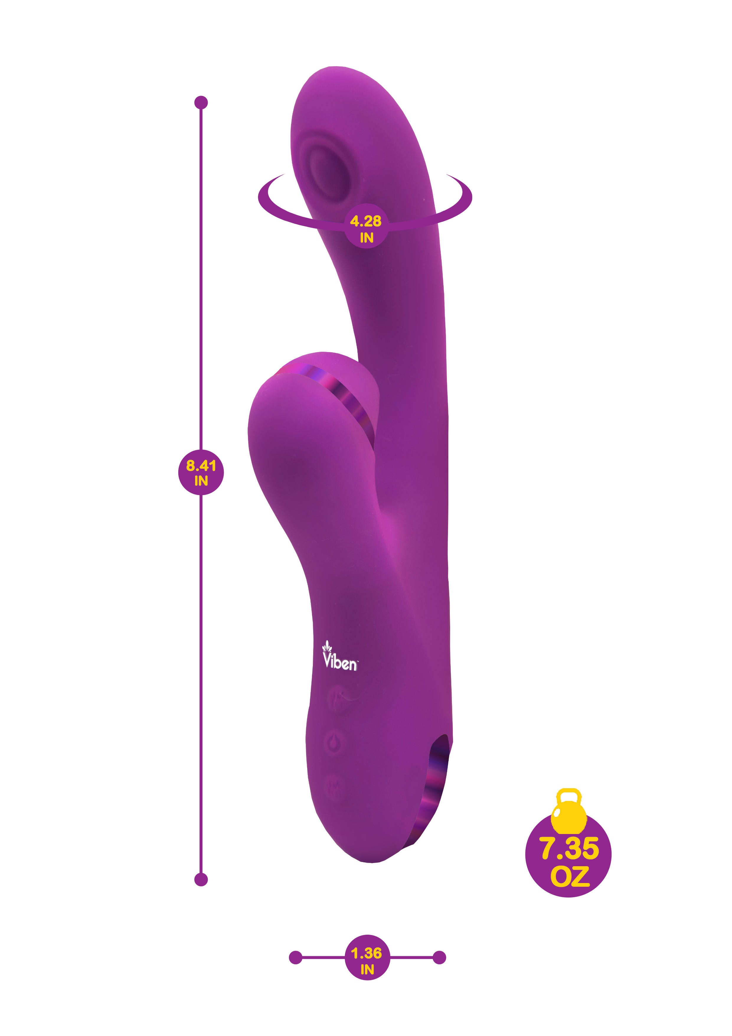 Dazzle - Berry - Rechargeable Thumping and  Suction Rabbit