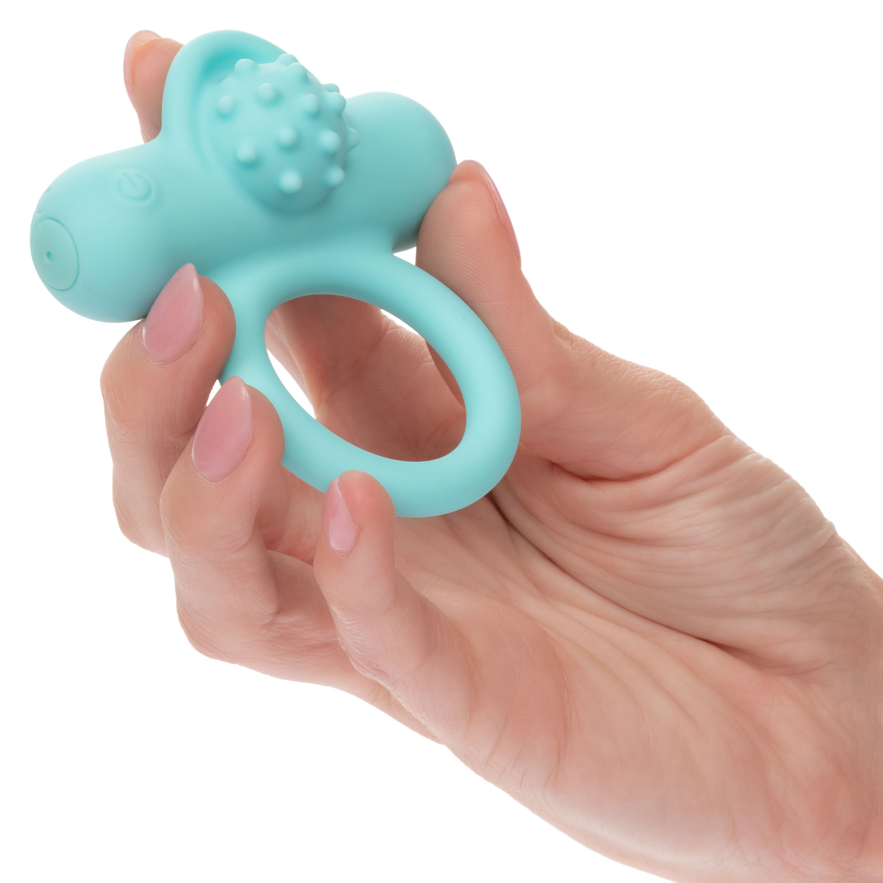 Silicone Rechargeable Nubby Lover's Delight - Blue