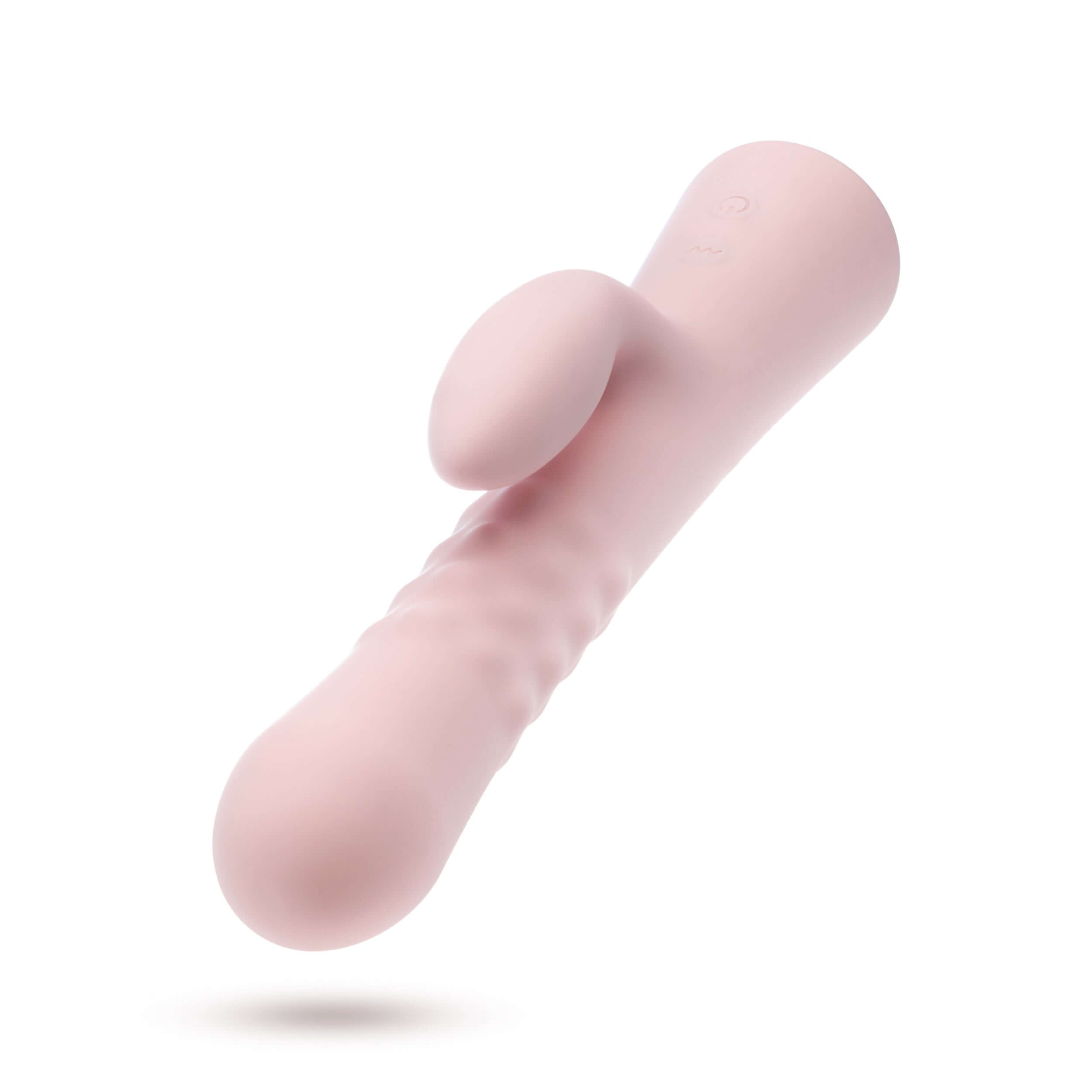 Keep Going Till You Hit The Spot Jaymie Rabbit Massager Pink, versatile G-spot and clitoral vibrator with smooth textured shaft.