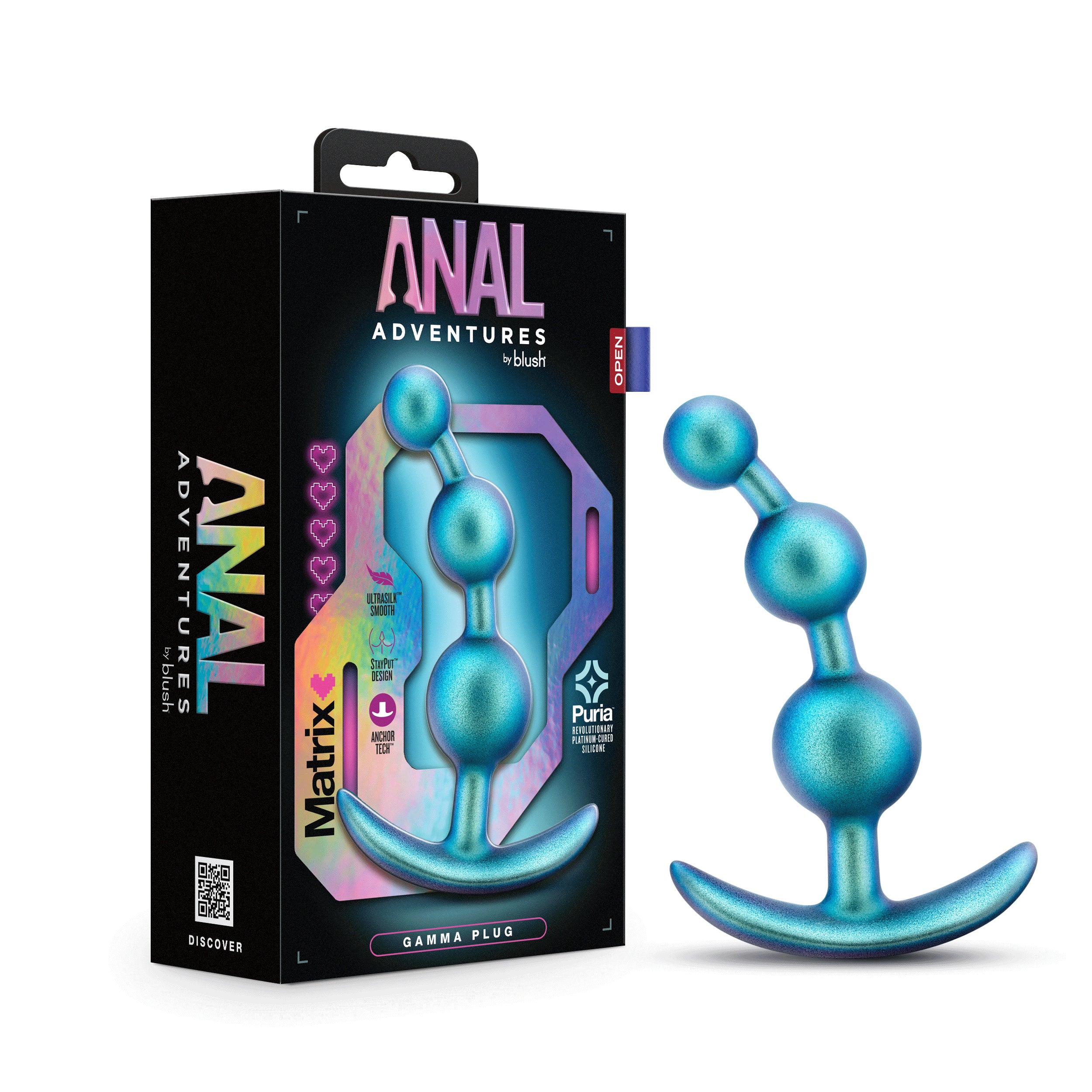 Anal Adventures Matrix - Gamma Plug - Neptune Teal-3